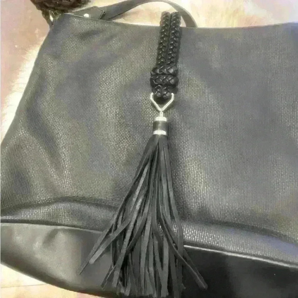 Stella & Dot black bag. Worn one time. Black  with magnetic closure. - Picture 4 of 5